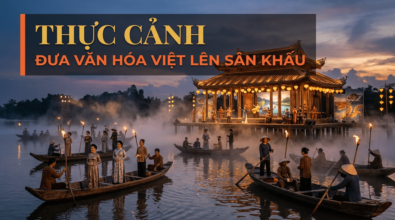 Thực cảnh đưa văn hóa Việt lên sân khấu